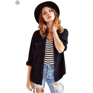 UO • Urban Renewal Overdyed Flannel Shirt